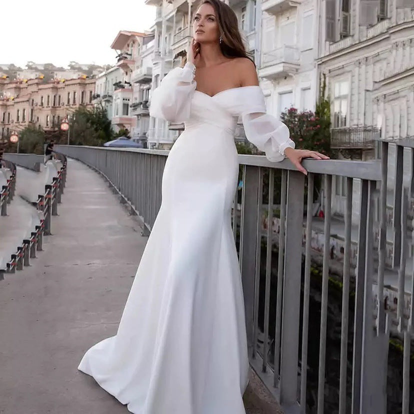 Spring Satin Wedding Dress