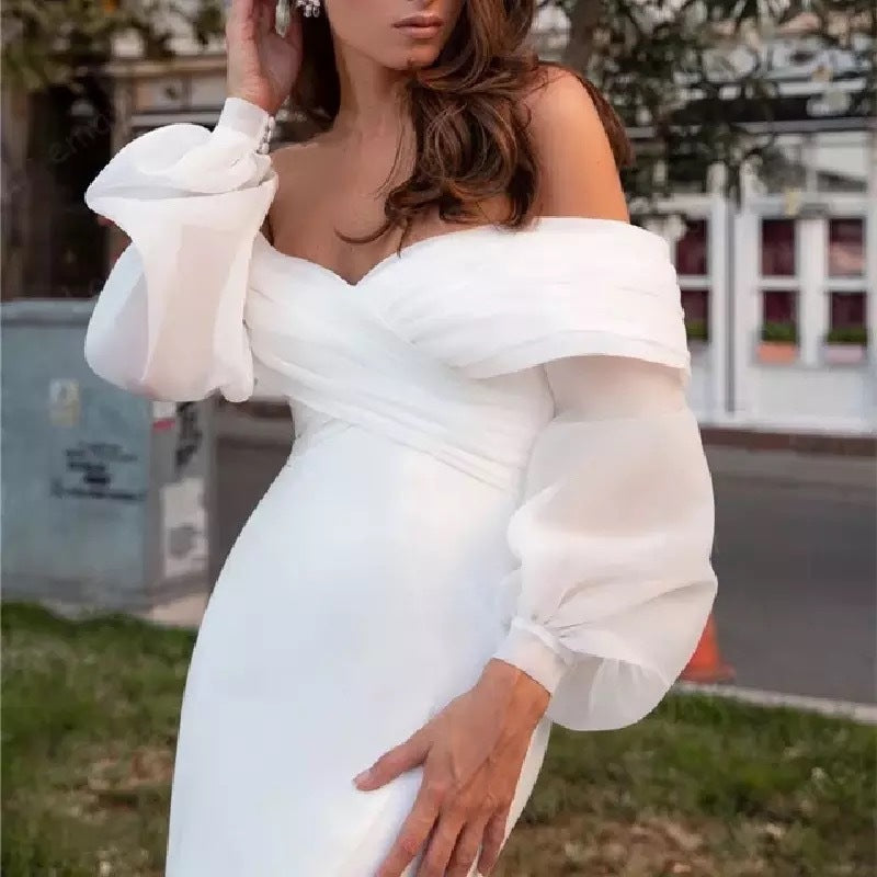 Spring Satin Wedding Dress