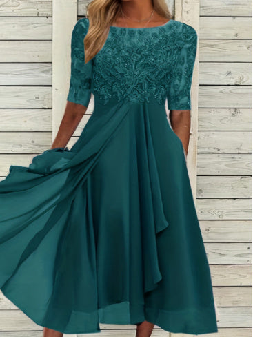 Chiffon Lace Bridesmaid Dress