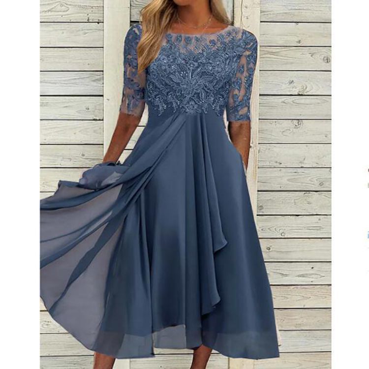 Chiffon Lace Bridesmaid Dress