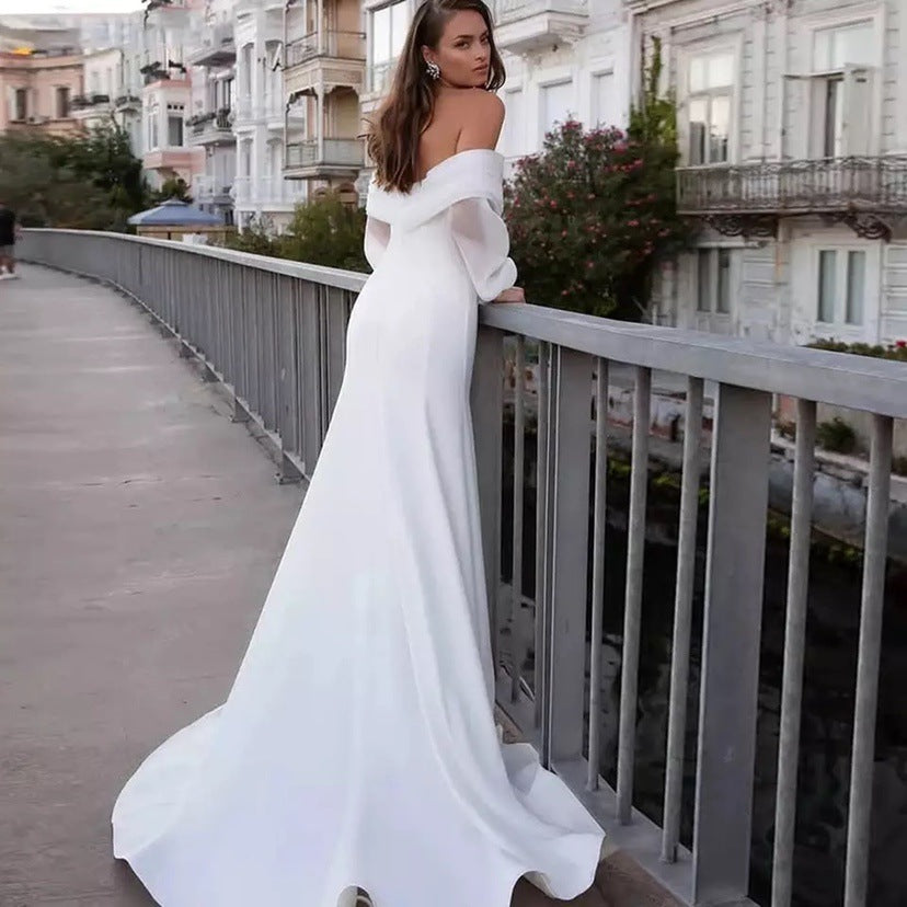 Spring Satin Wedding Dress