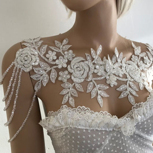 Bridal Wedding Beaded Shawl