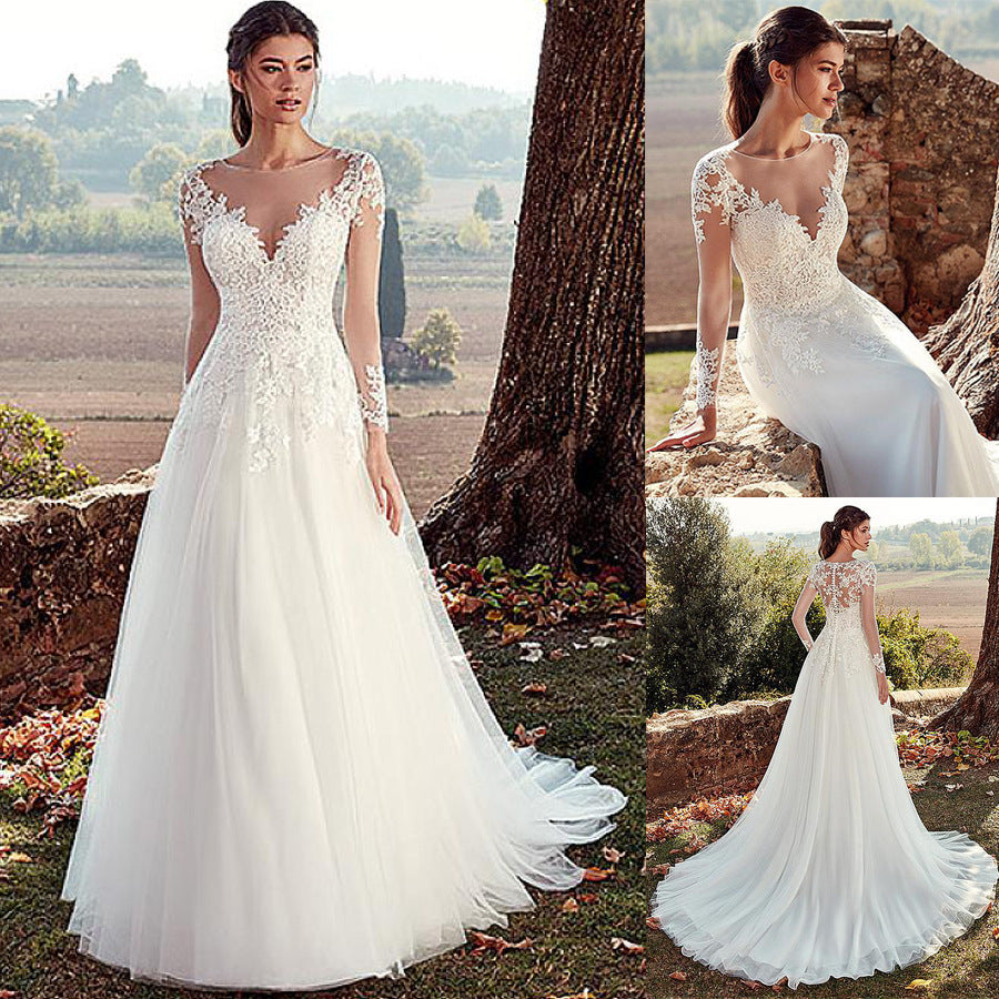 3 Pic Elegant Sitting Wedding Gown