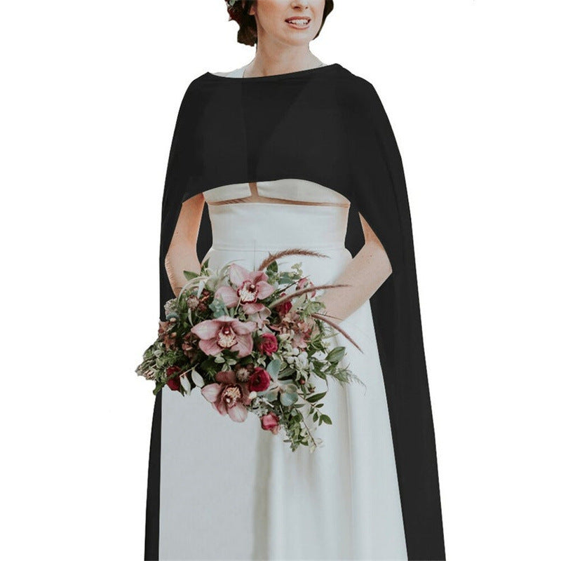 Bridal Shawl Chiffon Cape