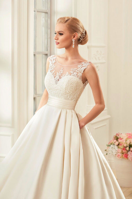 NEW Spring Satin Wedding Dress