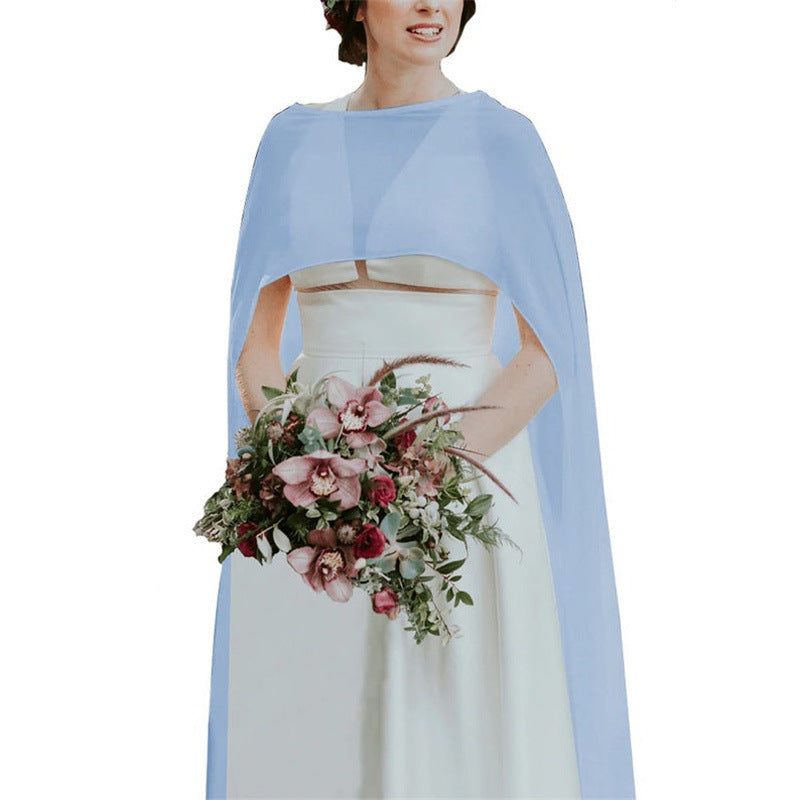 Bridal Shawl Chiffon Cape