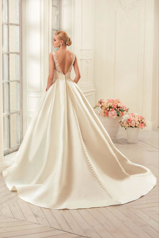 NEW Spring Satin Wedding Dress