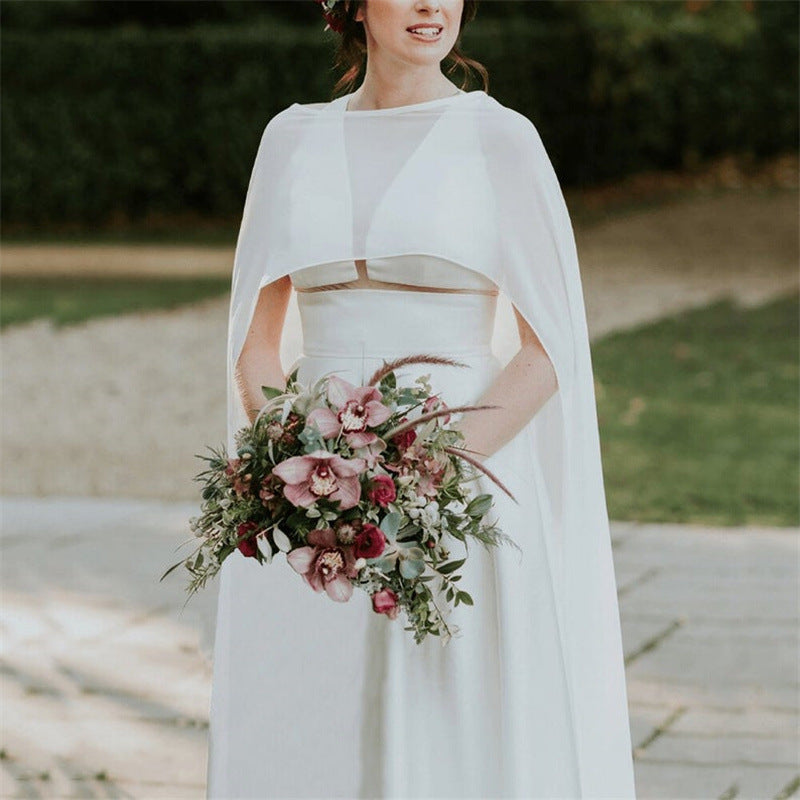 Bridal Shawl Chiffon Cape