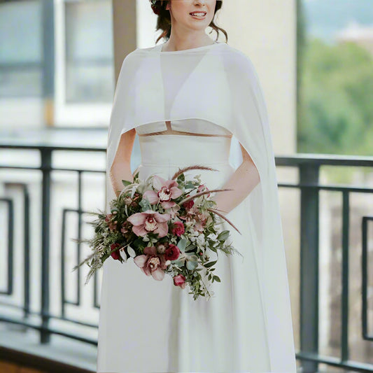 Bridal Shawl Chiffon Cape