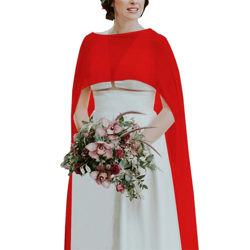 Bridal Shawl Chiffon Cape