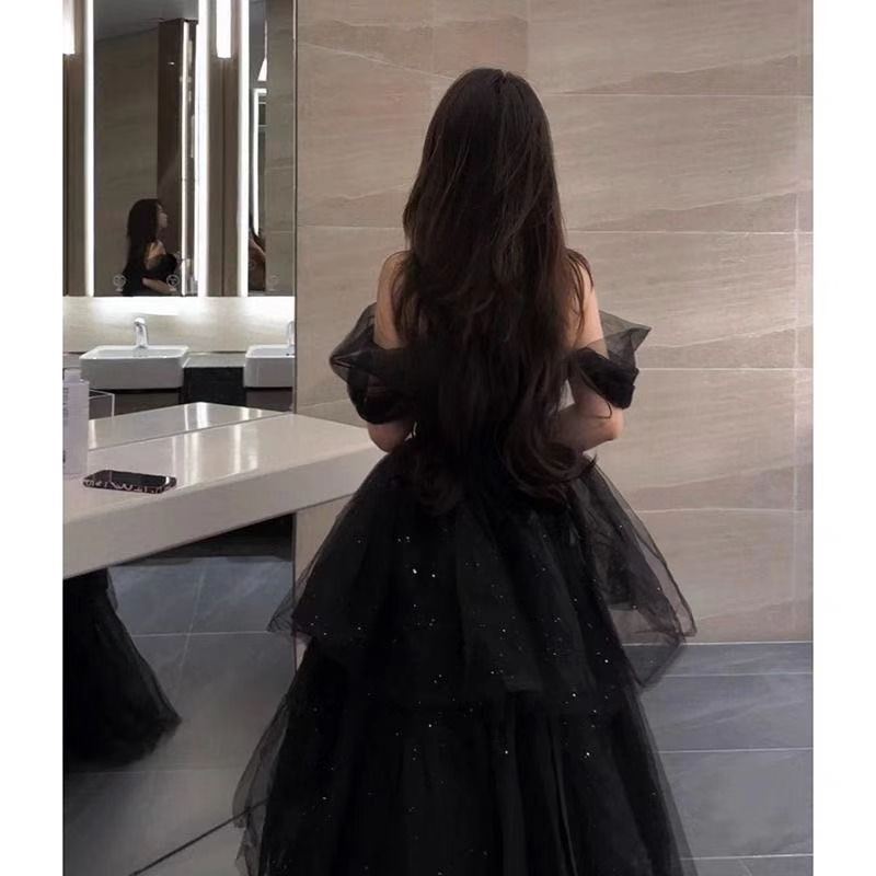 Back Black Wedding Gown