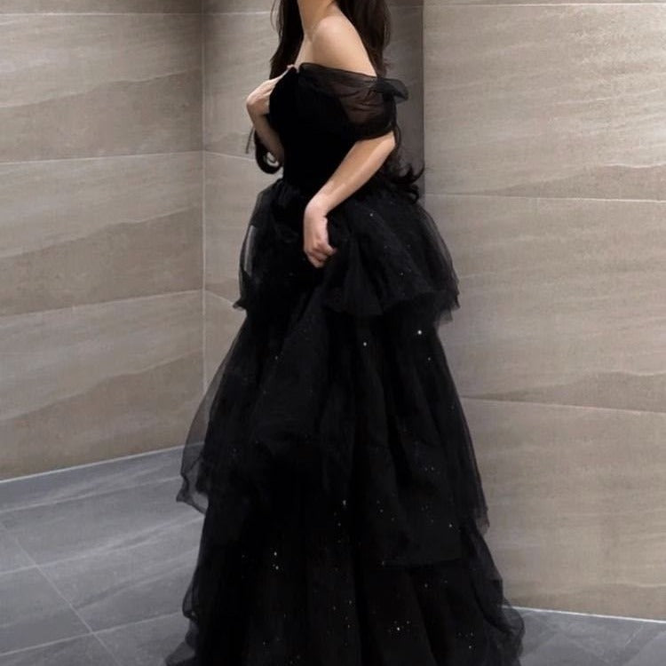 Black Side Wedding Gown