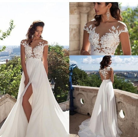 Dreamy Lace Chiffon Wedding Dress