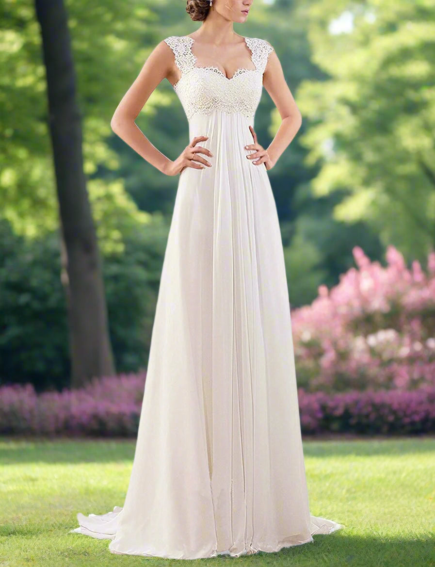 Front Flowing Wedding dress