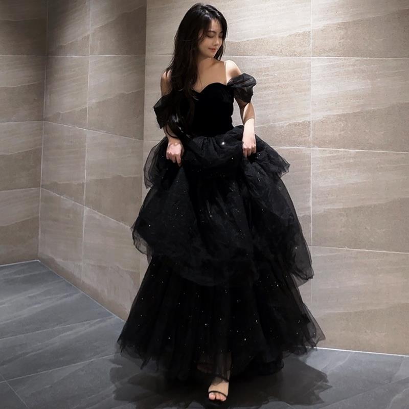 Full Black Wedding Gown