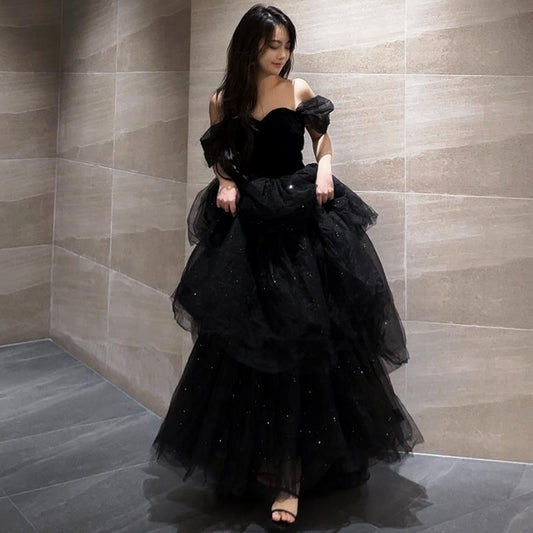 Full Black Wedding Gown