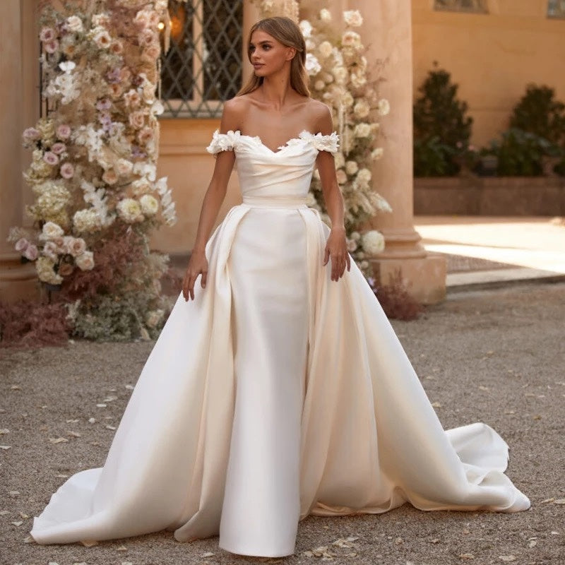 Gown with Detachable train