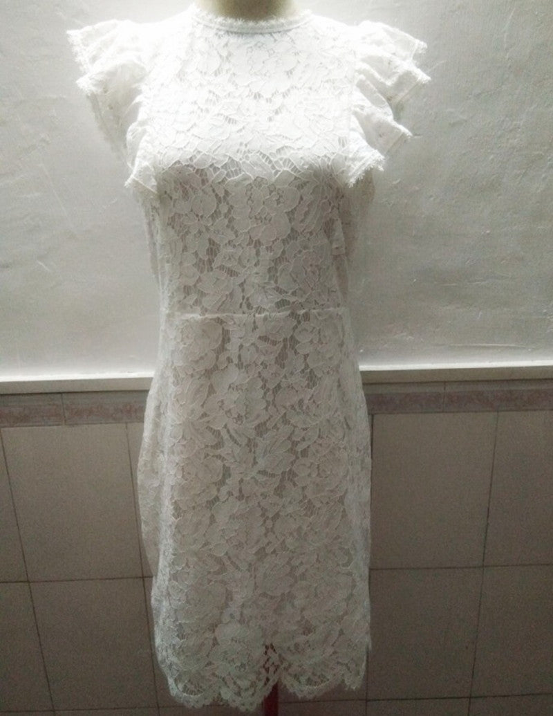 Hanging White Lace Dress