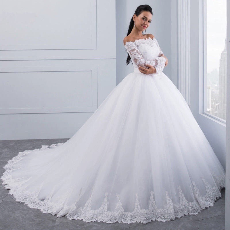 Lace Side Wedding Dress