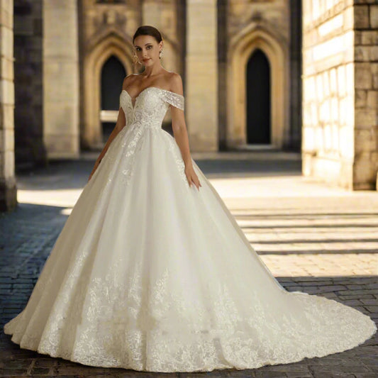 Off Shoulder Wedding Dress