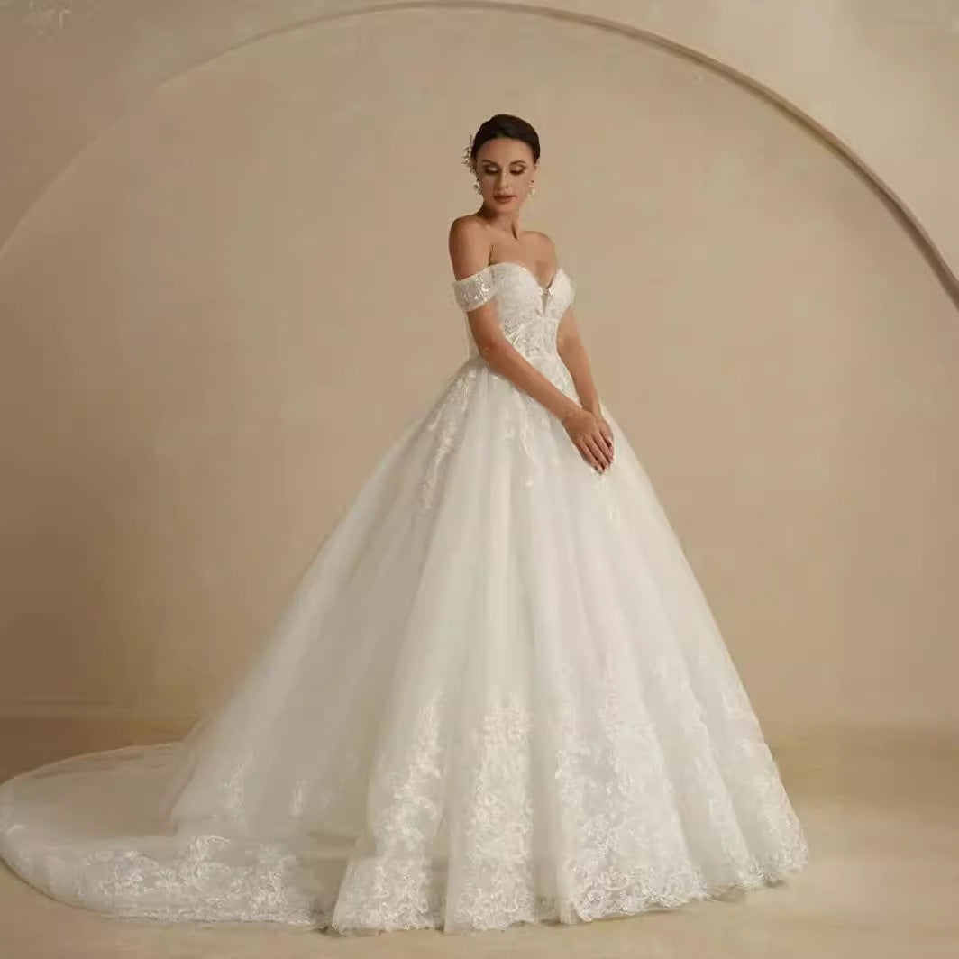 Side Off Shoulder Wedding Dress