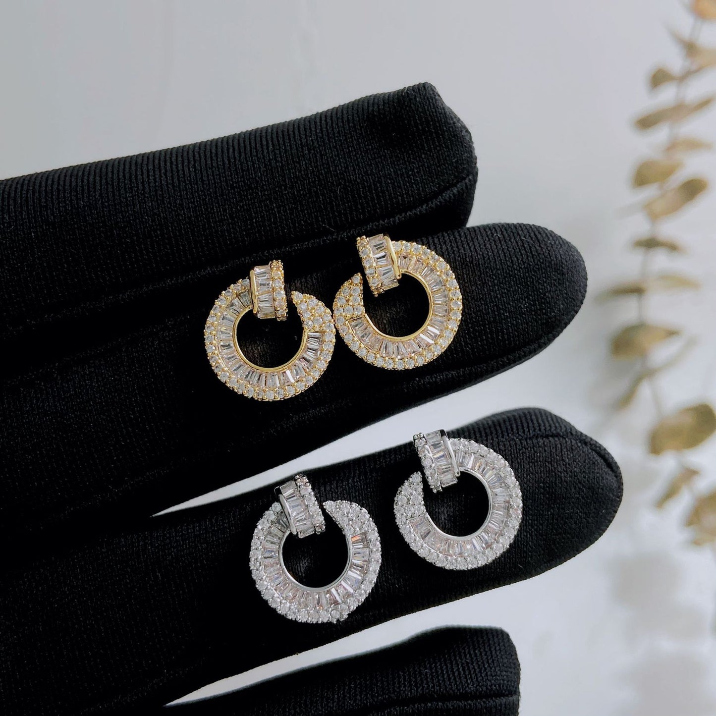 S925 Silver Zircon Earrings