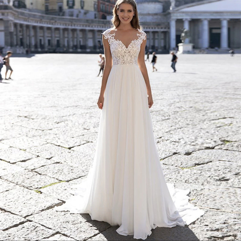 A-Line Wedding Dress - Lace Bodice