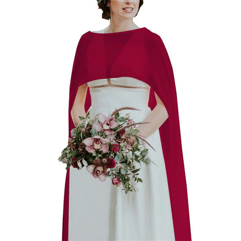 Bridal Shawl Chiffon Cape