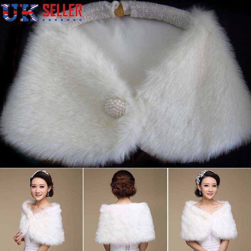 FAUX FUR BRIDAL WEDDING CAPE