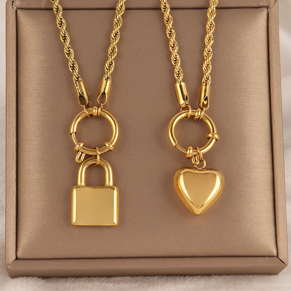 heart lock necklace