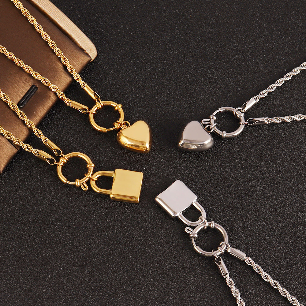 heart lock necklace