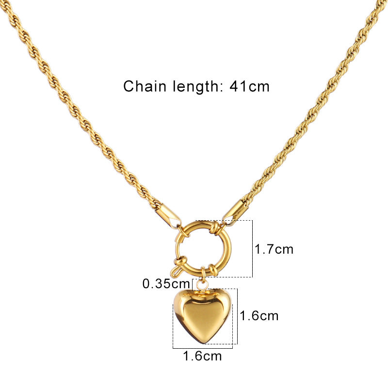 heart lock necklace